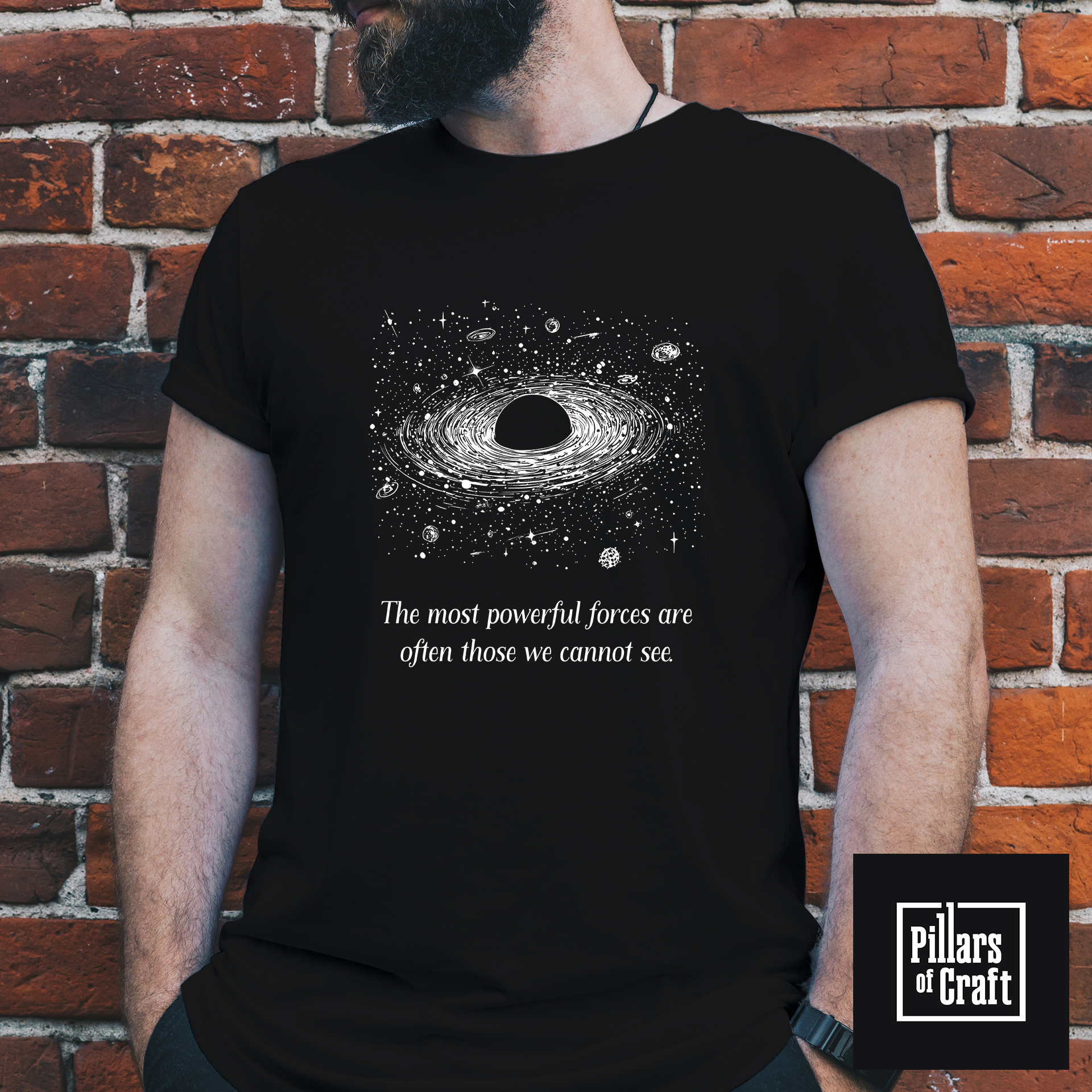Supermassive black hole T-shirt, Powerful forces T-shirt, Cosmic Inspiration T-shirt, Quotes T-shirt - Image 2