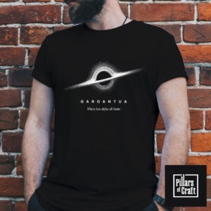 Gargantua T-shirt, Love defies all limits T-shirt, Interstellar T-shirt, Black hole T-shirt - Image 1