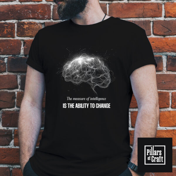 Measure of Intelligence T-shirt, Human brain with neurons T-shirt, Einstein quote T-shirt, Inspirational T-shirt