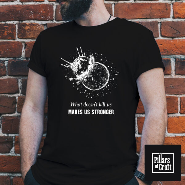 Earth Theia Collision T-shirt, Cosmic T-shirt, Friedrich Nietzsche Quote T-shirt, Inspirational T-shirt - Image 2