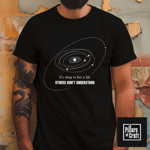 Pluto and planets in orbit T-shirt, Planetary orbits T-shirt, Inspirational T-shirt - Image 2