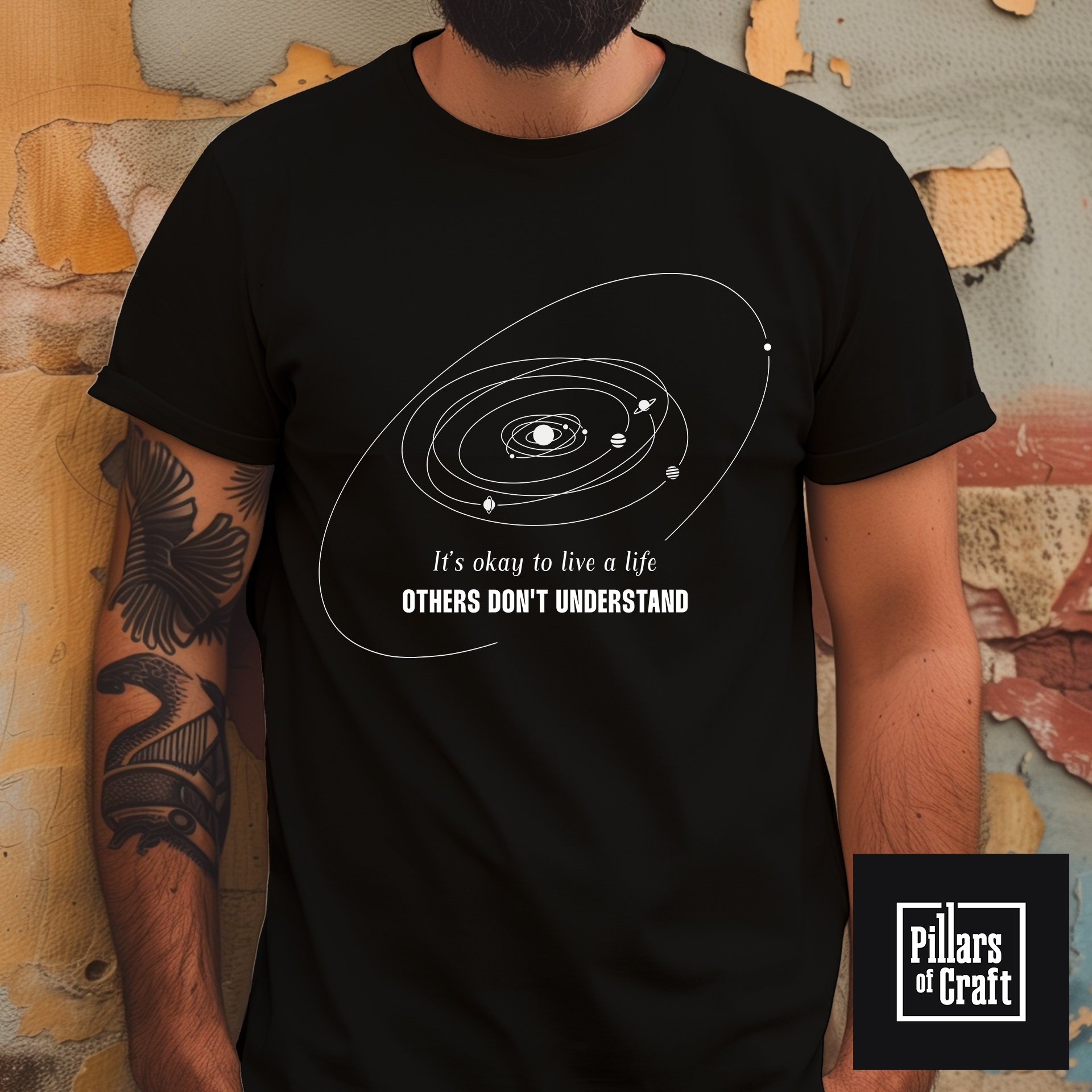 Pluto and planets in orbit T-shirt, Planetary orbits T-shirt, Inspirational T-shirt - Image 2