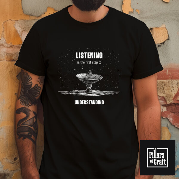 Radio telescope T-shirt, Radio Astronomy T-shirt,  Inspirational T-shirt - Image 2