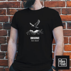 Eagle rising above the clouds T-shirt, Observe dont absorb T-shirt, Inspirational T-shirt - Image 2