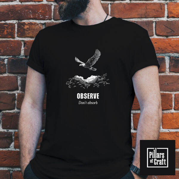 Eagle rising above the clouds T-shirt, Observe dont absorb T-shirt, Inspirational T-shirt - Image 2