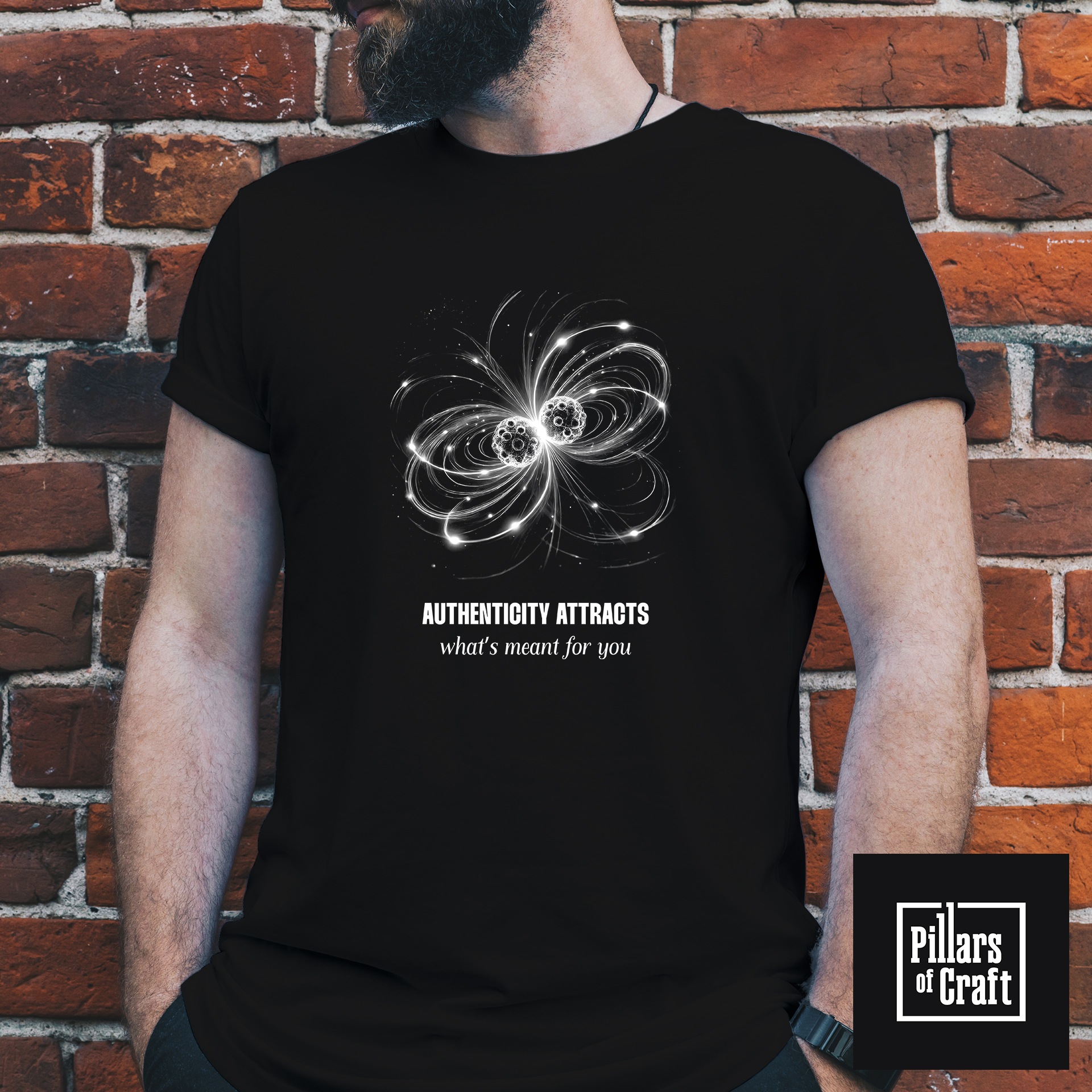 Atomic bond T-shirt, Atomic attraction T-shirt, Authenticity attracts T-shirt, Inspirational T-shirt - Image 3