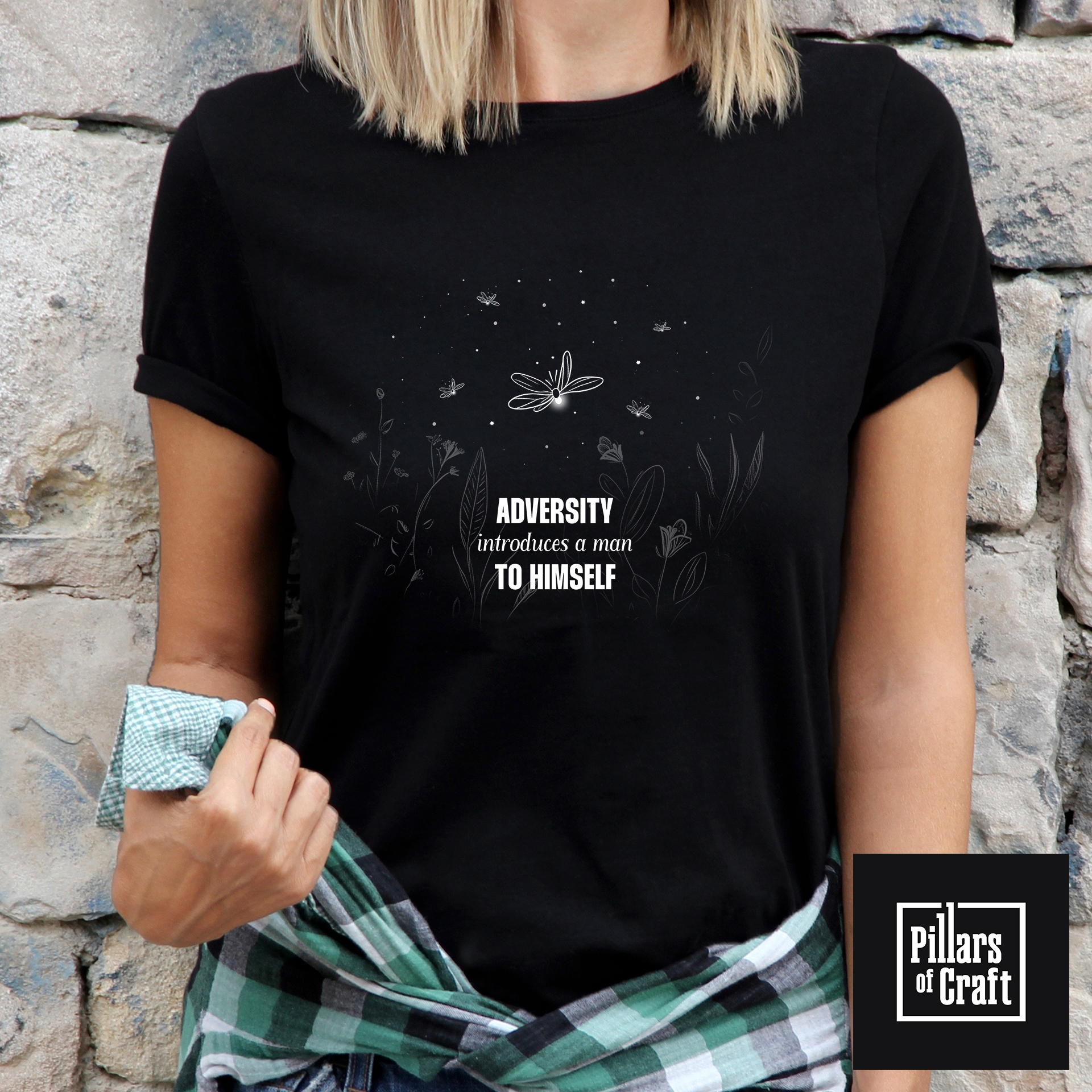 Firefly T-shirt, Adversity T-shirt, Einstein Quote T-shirt, Nature T-shirt, Inspirational T-shirt - Image 1