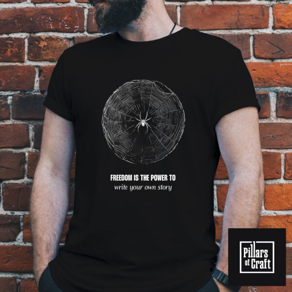 Freedom T-shirt, Spider in its web T-shirt, Inspirational T-shirt