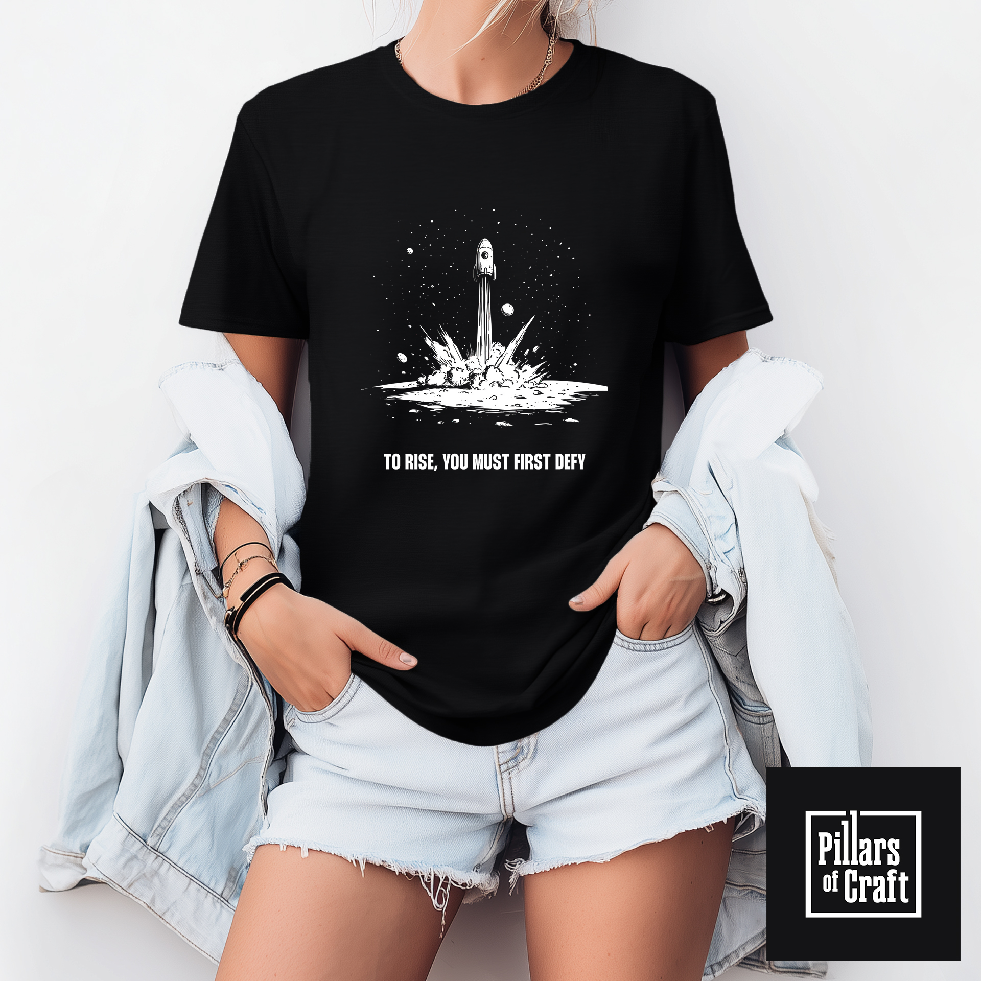 Rocket launching T-shirt, Start up launch T-shirt, Inspirational T-shirt - Image 4