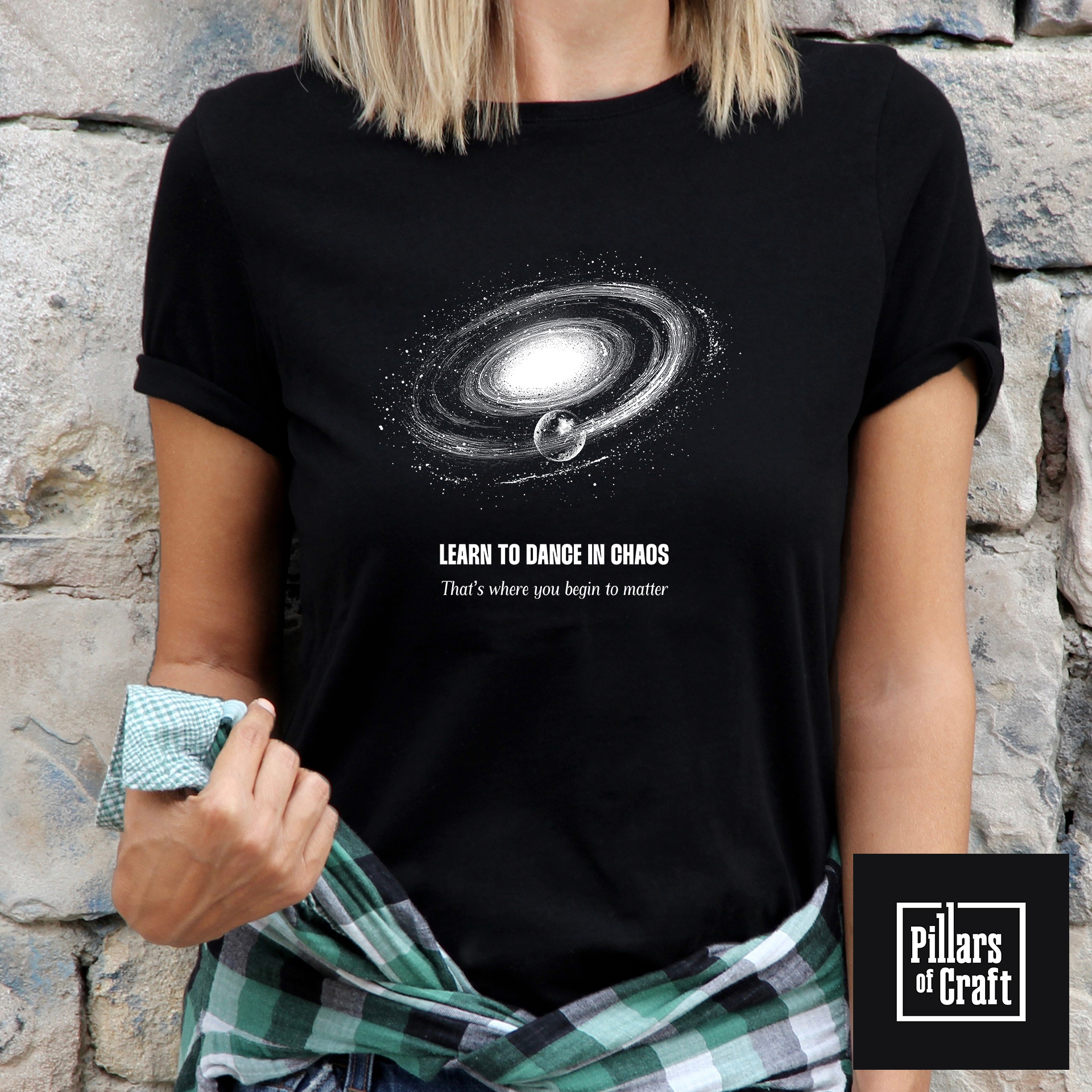 Chaos T-shirt, Young planet T-shirt, Learn to dance in chaos T-shirt, Cosmic T-shirt - Image 2
