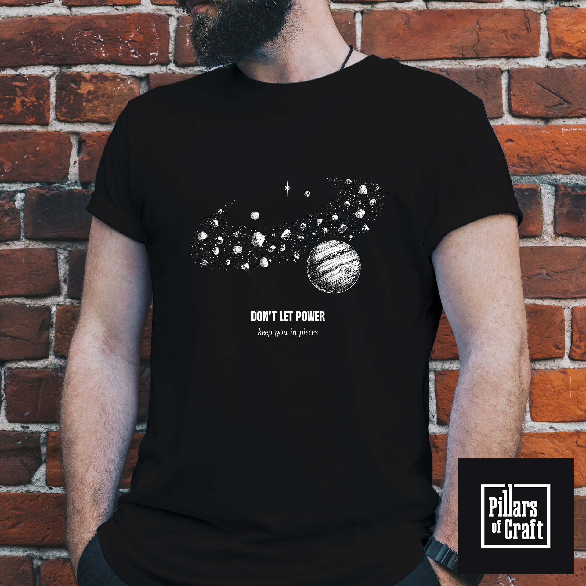 Asteroid belt T-shirt, Jupiter T-shirt, Dont let power T-shirt, Cosmic T-shirt, Inspirational T-shirt - Image 3